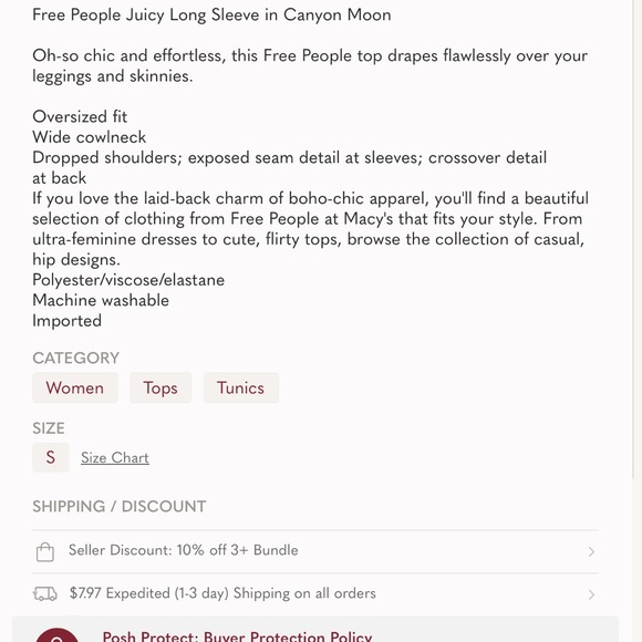 NWT Free People Juicy Long Sleeve Thermal - Picture 10 of 10